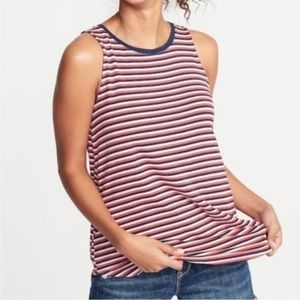 Old Navy Luxe Striped Sleeveless Shirt